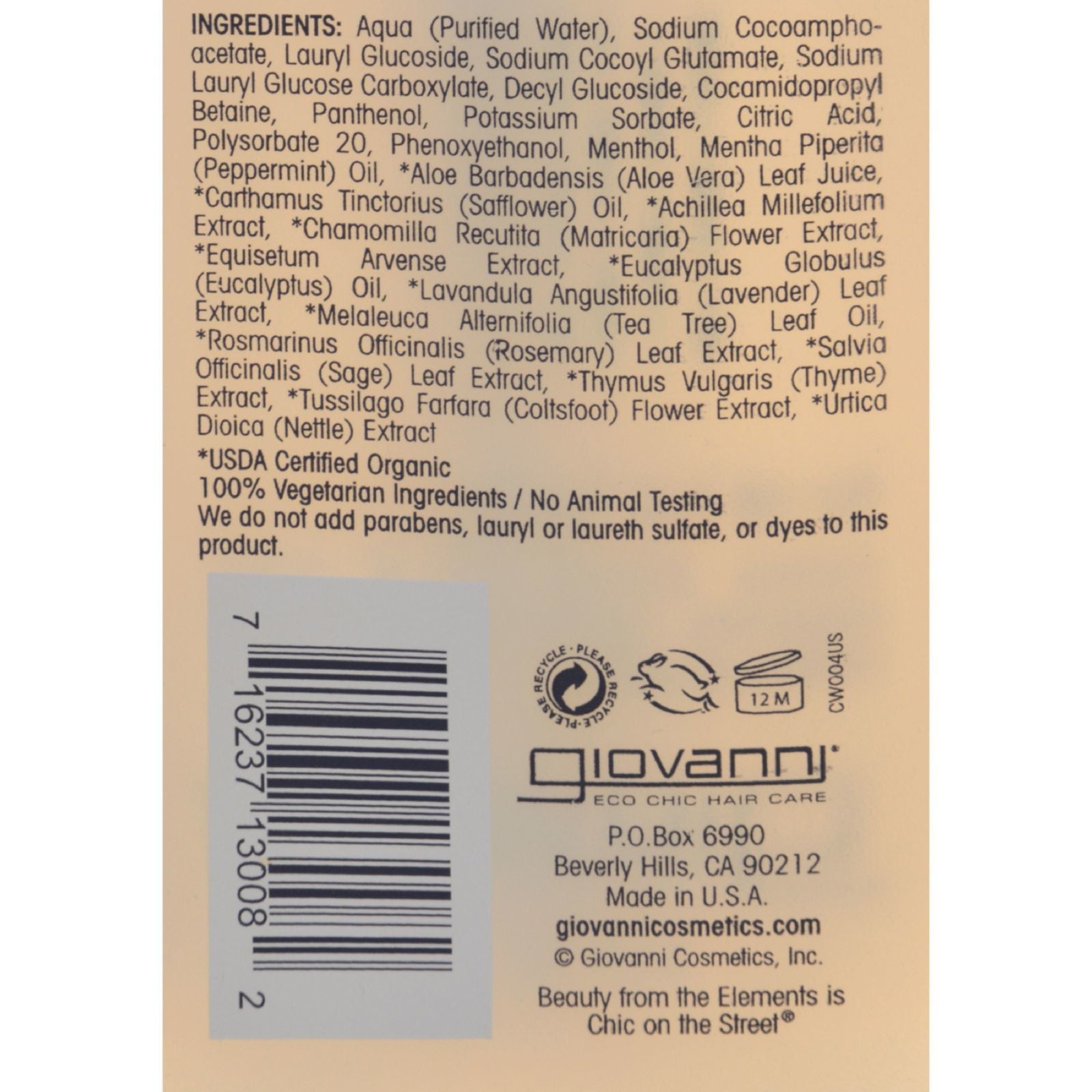 Giovanni Shampoo Tea Tree Triple Treat - 8.5 fl oz