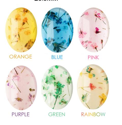 Color: 6pcs both colors - Floraland Dried Flower Fairy Nail Gel