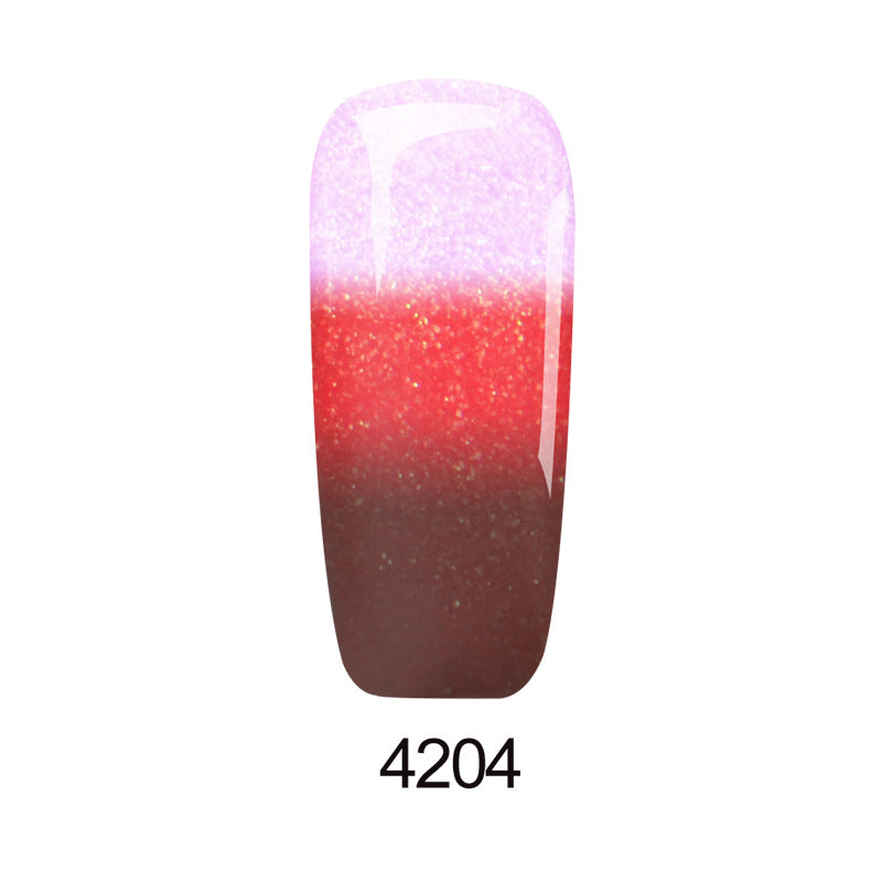 Thermochromic phototherapy gel gradient flash powder cat eye glue - Color: 4204