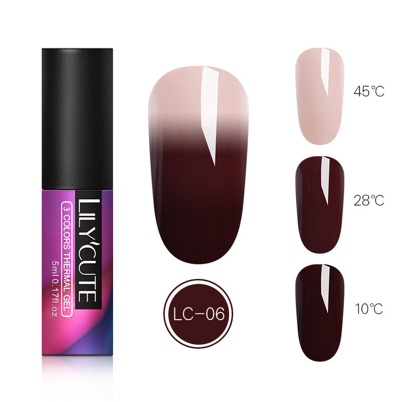 Thermochromic phototherapy gel gradient flash powder cat eye glue - Color: C6