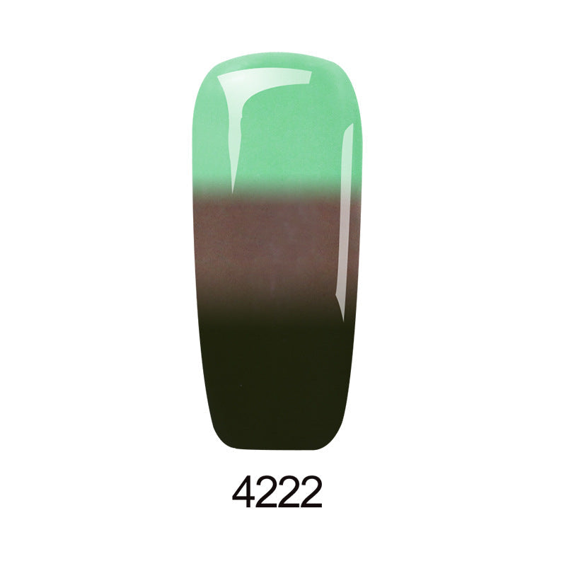 Thermochromic phototherapy gel gradient flash powder cat eye glue - Color: 4222