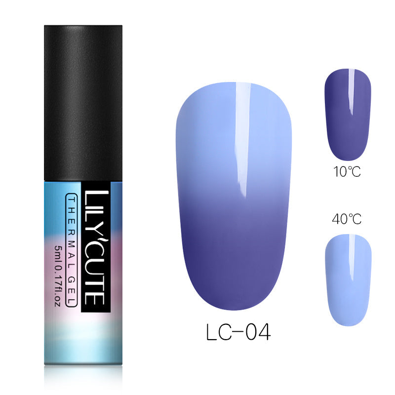 Thermochromic phototherapy gel gradient flash powder cat eye glue - Color: B4