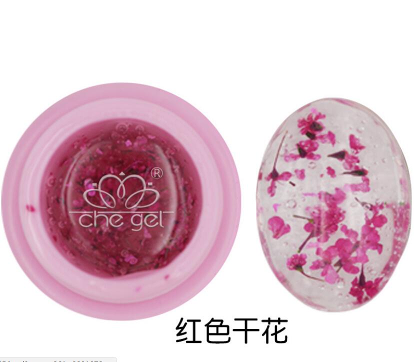 Color: Rose red - Floraland Dried Flower Fairy Nail Gel