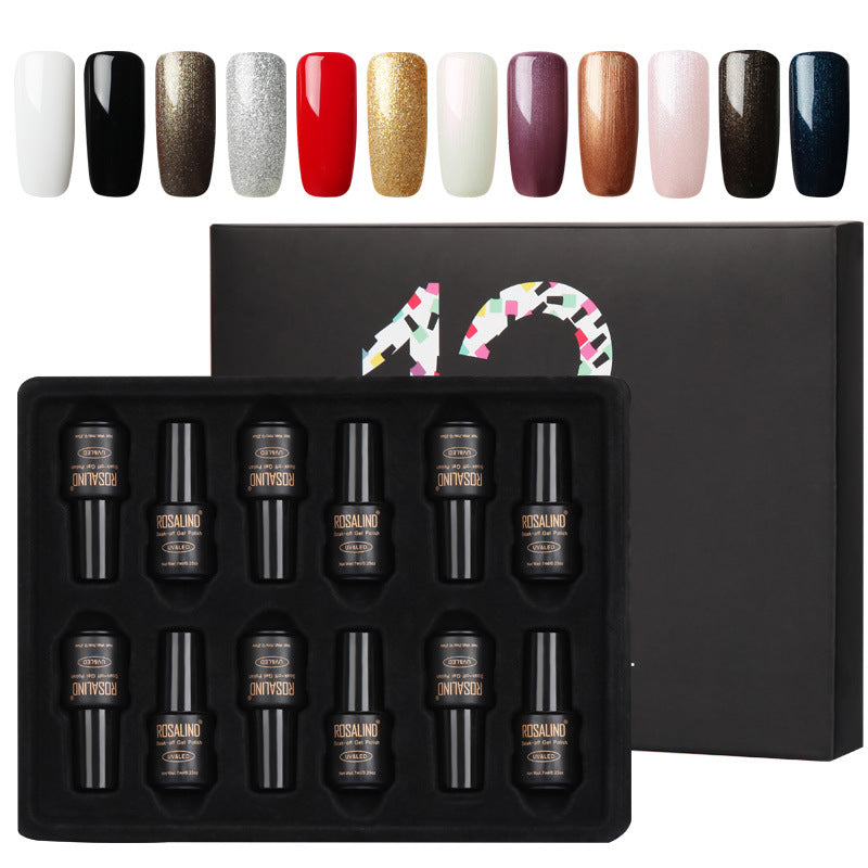 Color: A Pack - Fluorescent color nail polish set 12 bottles