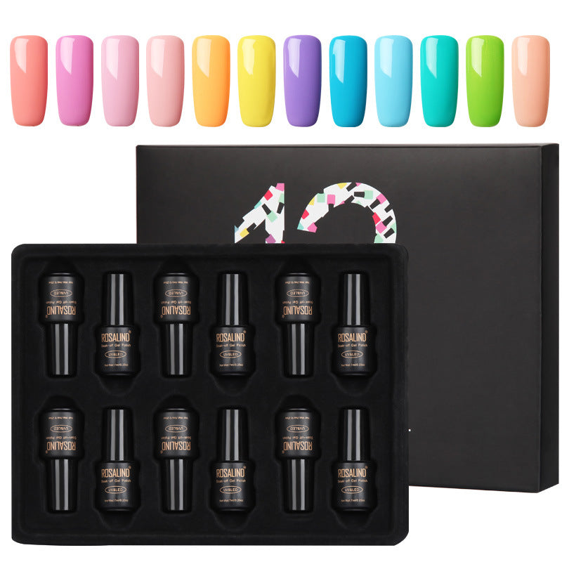 Color: B Pack - Fluorescent color nail polish set 12 bottles