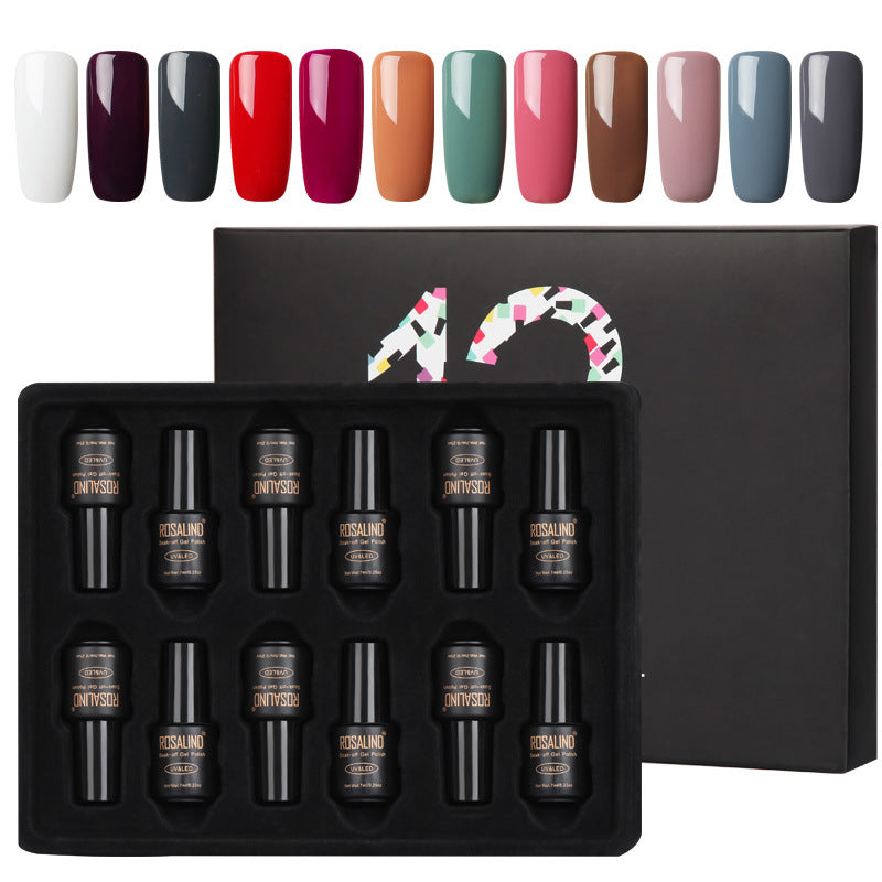 Color: D Pack - Fluorescent color nail polish set 12 bottles