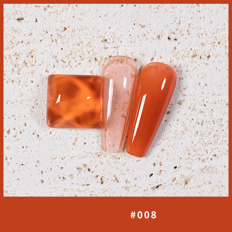 Color: style 8 - 9 Colors Amber Set UV Gel Nail Polish Ice Penetration Soak Off Shining