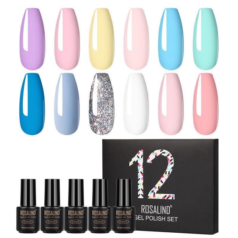 Color: I Pack - Fluorescent color nail polish set 12 bottles
