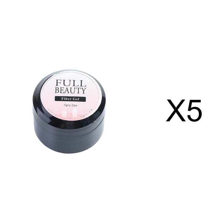 Specification: 5X5ml - Fiber extension rubber reinforcement repair nail polish