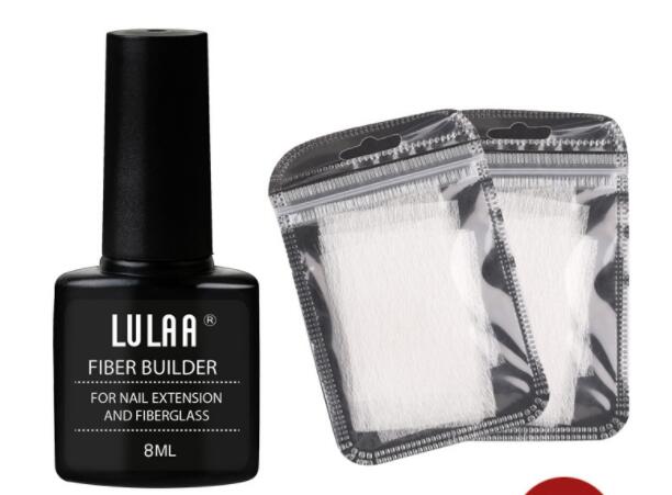 format: 8ml10pcs - Nail Extension Fiber Set Nail Extension Gel Repair Liquid Paper-free Support Sheet