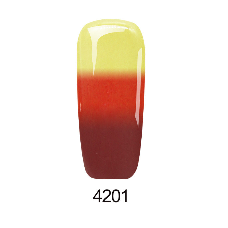 Thermochromic phototherapy gel gradient flash powder cat eye glue - Color: 4201