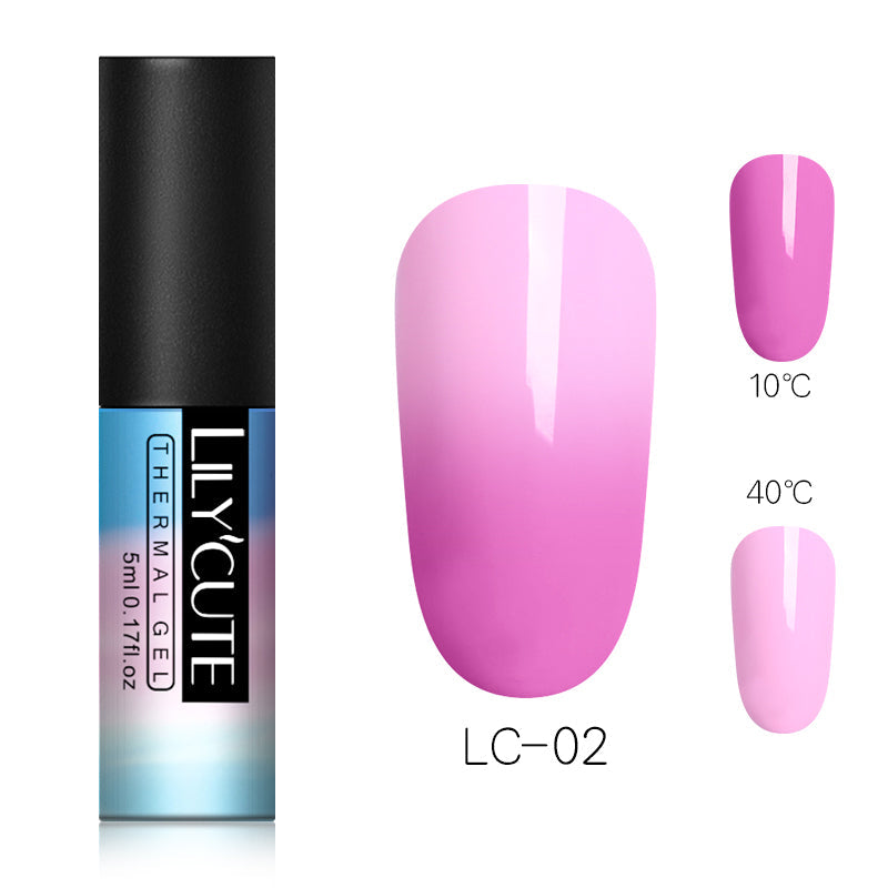 Thermochromic phototherapy gel gradient flash powder cat eye glue - Color: B2