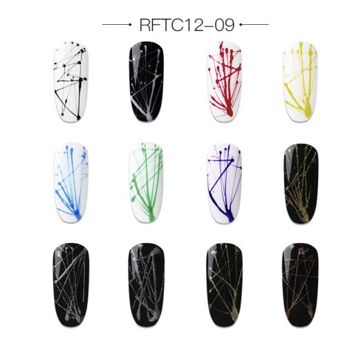 Color: 9style - Painted rubber 12 sets