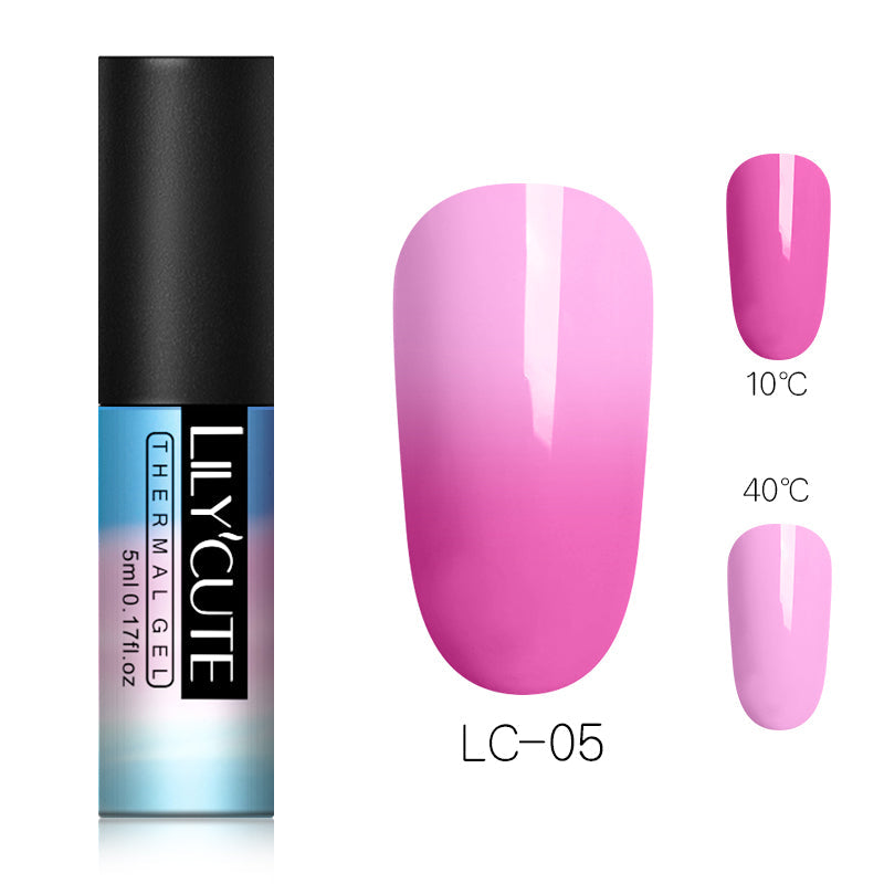 Thermochromic phototherapy gel gradient flash powder cat eye glue - Color: B5