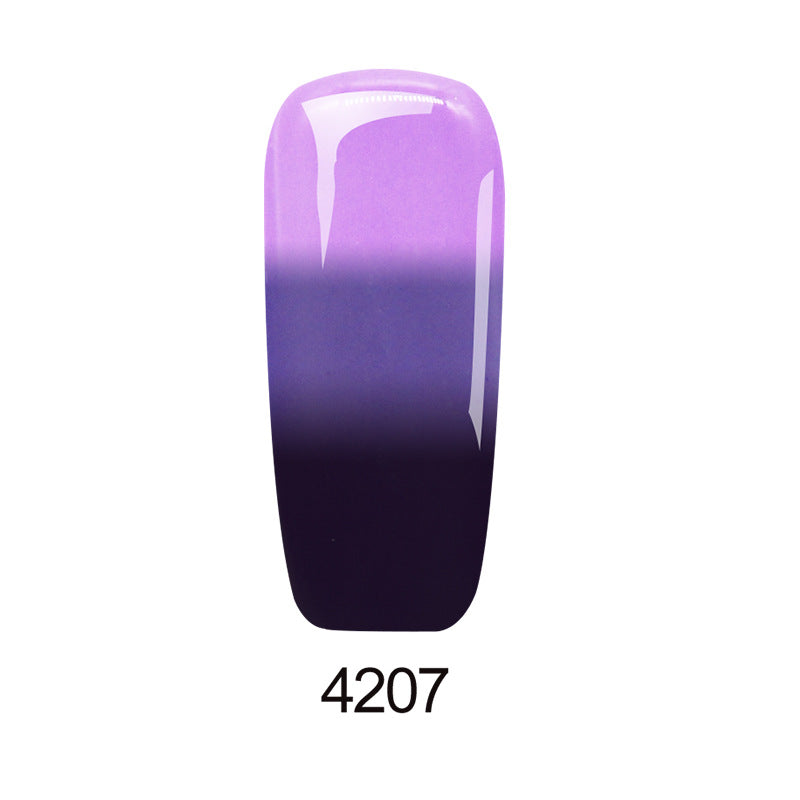 Thermochromic phototherapy gel gradient flash powder cat eye glue - Color: 4207