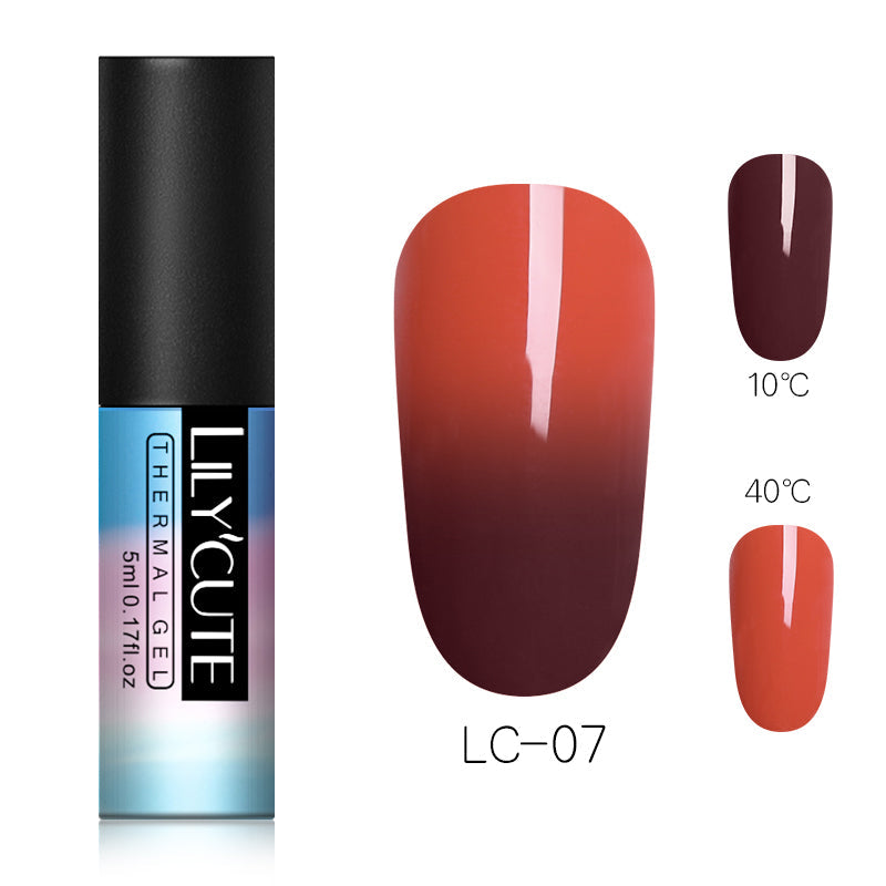 Thermochromic phototherapy gel gradient flash powder cat eye glue - Color: B7