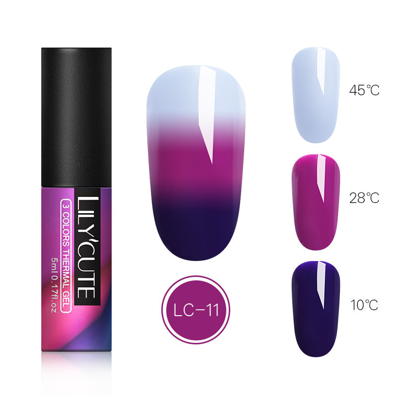 Thermochromic phototherapy gel gradient flash powder cat eye glue - Color: C11