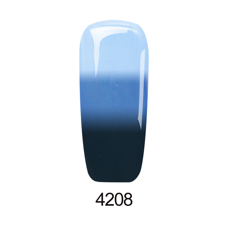 Thermochromic phototherapy gel gradient flash powder cat eye glue - Color: 4208