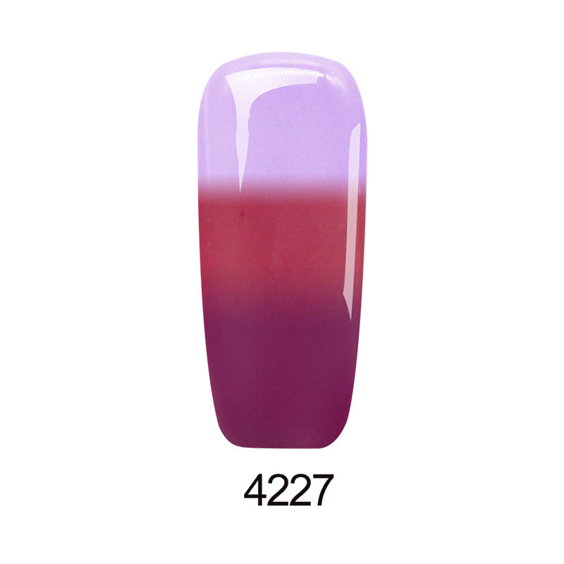Thermochromic phototherapy gel gradient flash powder cat eye glue - Color: 4227