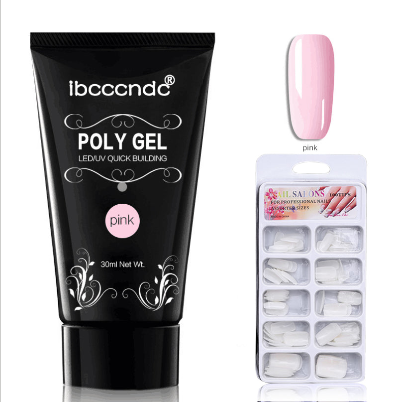 Color: Pink+nail - Painless and rapid extension of crystal glue