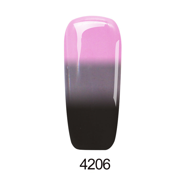 Thermochromic phototherapy gel gradient flash powder cat eye glue - Color: 4206