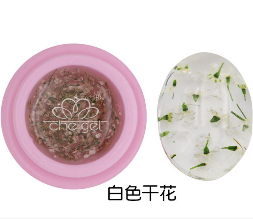 Color: White - Floraland Dried Flower Fairy Nail Gel