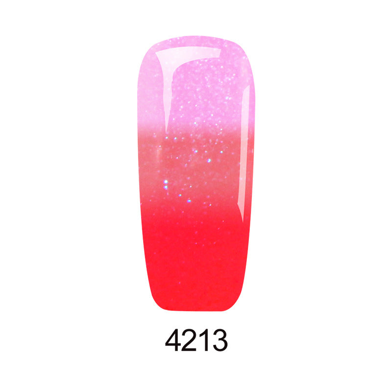 Thermochromic phototherapy gel gradient flash powder cat eye glue - Color: 4213