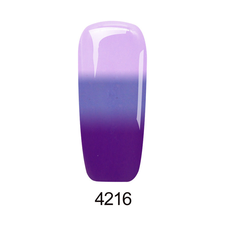 Thermochromic phototherapy gel gradient flash powder cat eye glue - Color: 4216