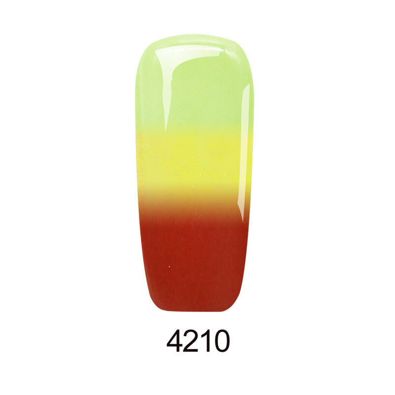 Thermochromic phototherapy gel gradient flash powder cat eye glue - Color: 4210