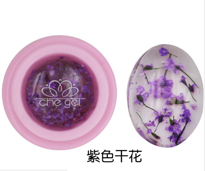 Color: Purple - Floraland Dried Flower Fairy Nail Gel