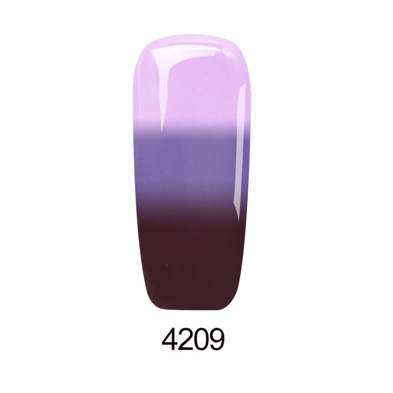 Thermochromic phototherapy gel gradient flash powder cat eye glue - Color: 4209