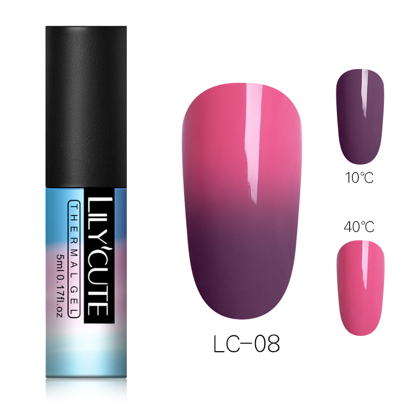 Thermochromic phototherapy gel gradient flash powder cat eye glue - Color: B8