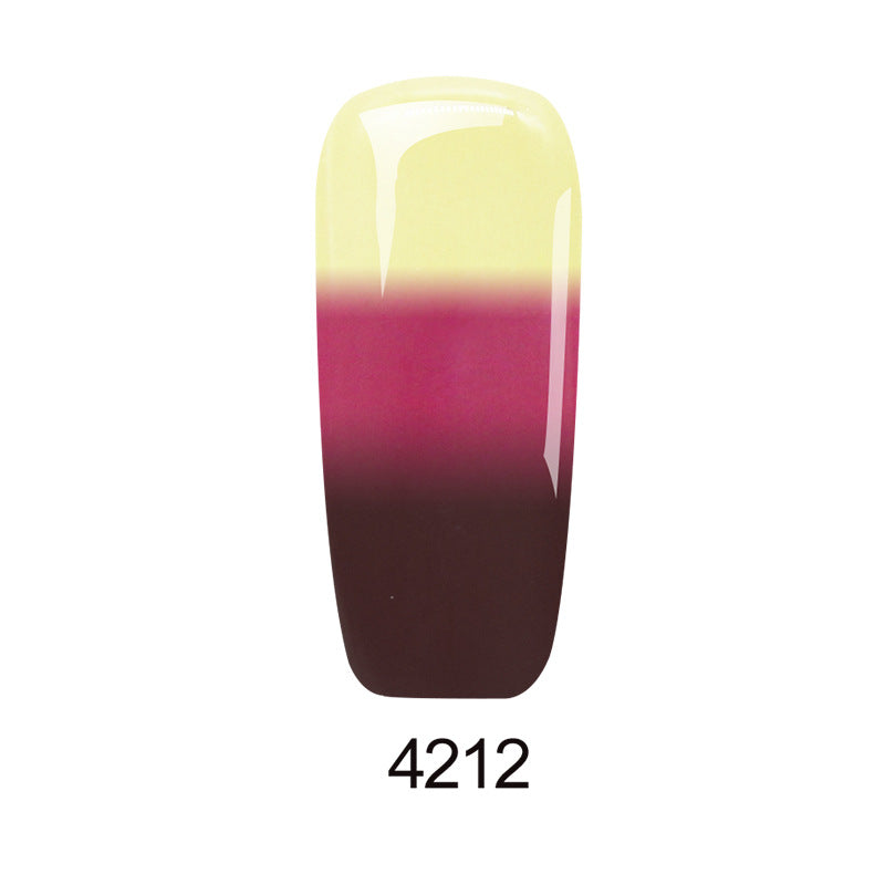 Thermochromic phototherapy gel gradient flash powder cat eye glue - Color: 4212
