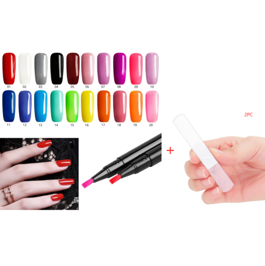 Color: 20PC 2file - Nail art pen