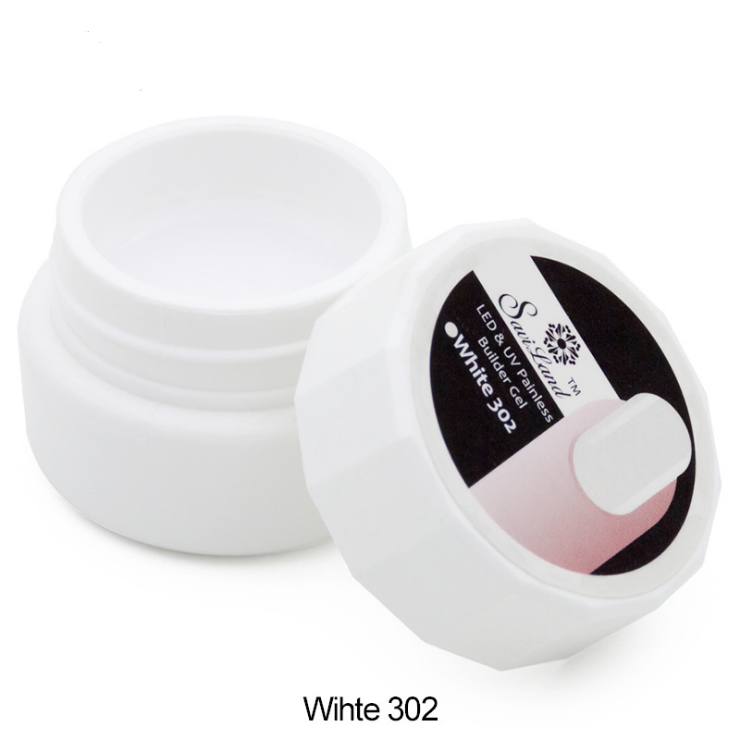 Color: 302 white - Light and fast extension of liquid gel gel