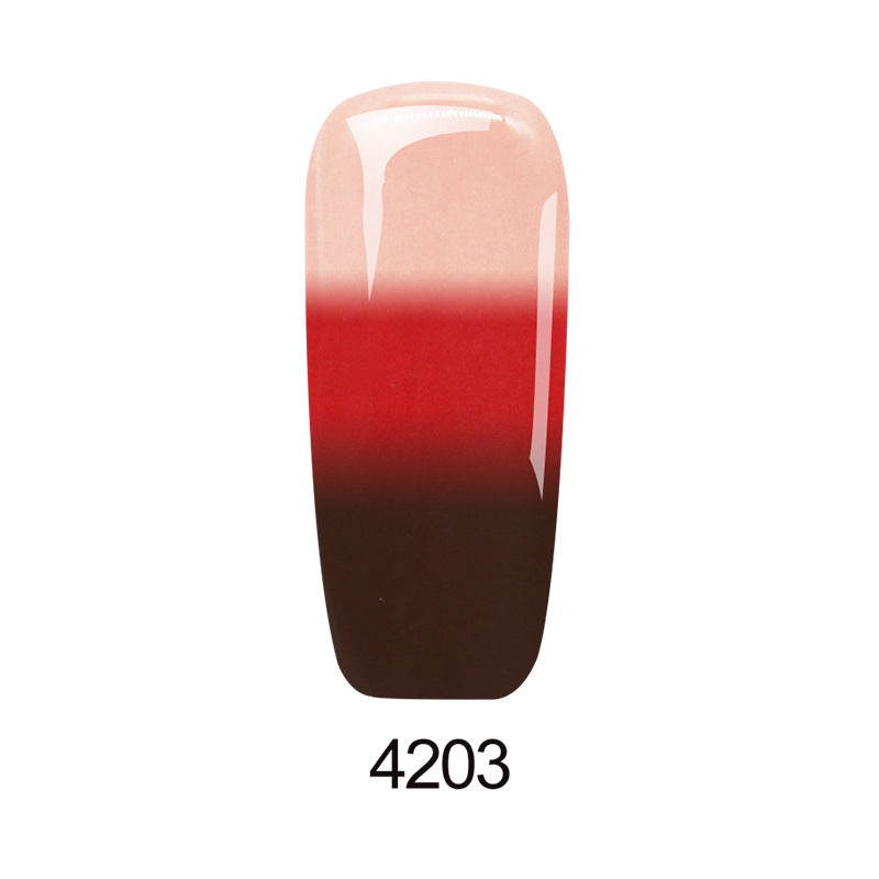 Thermochromic phototherapy gel gradient flash powder cat eye glue - Color: 4203