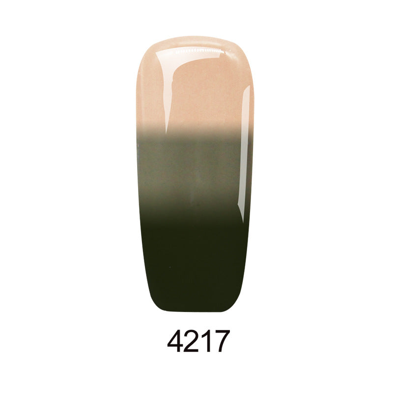 Thermochromic phototherapy gel gradient flash powder cat eye glue - Color: 4217