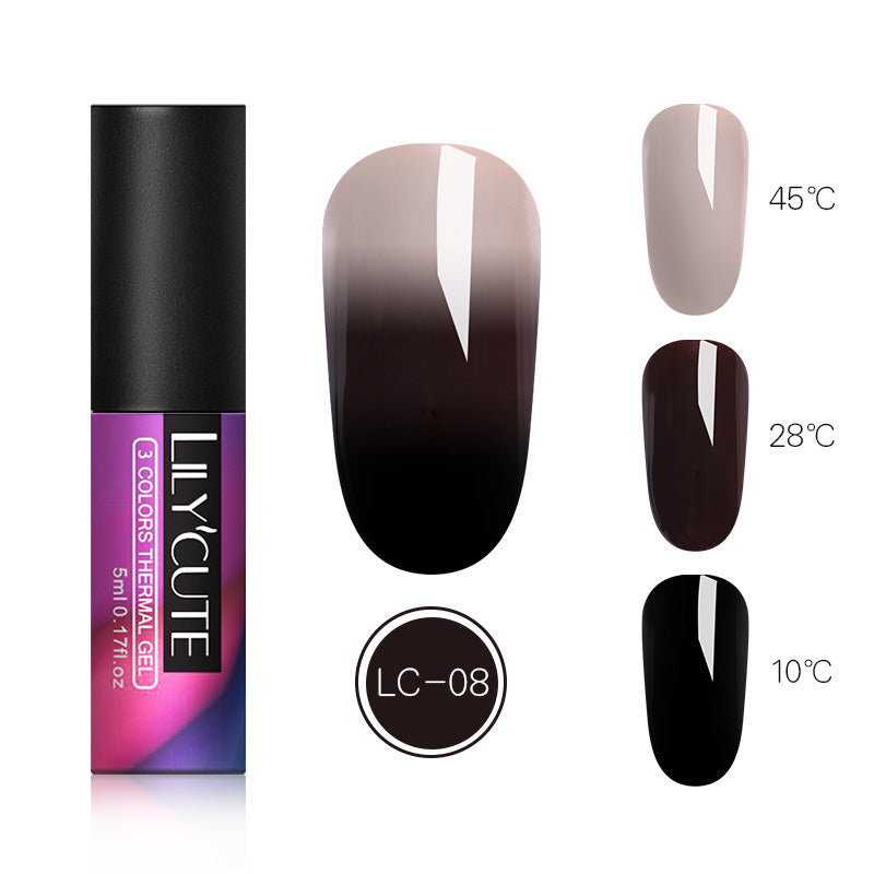 Thermochromic phototherapy gel gradient flash powder cat eye glue - Color: C8