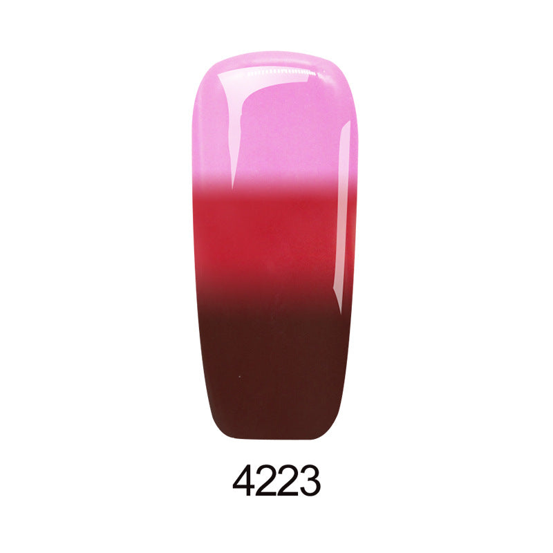 Thermochromic phototherapy gel gradient flash powder cat eye glue - Color: 4223