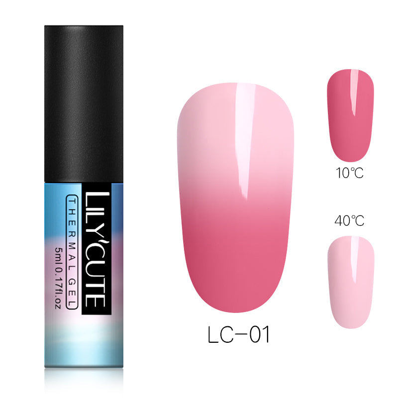 Thermochromic phototherapy gel gradient flash powder cat eye glue - Color: B1